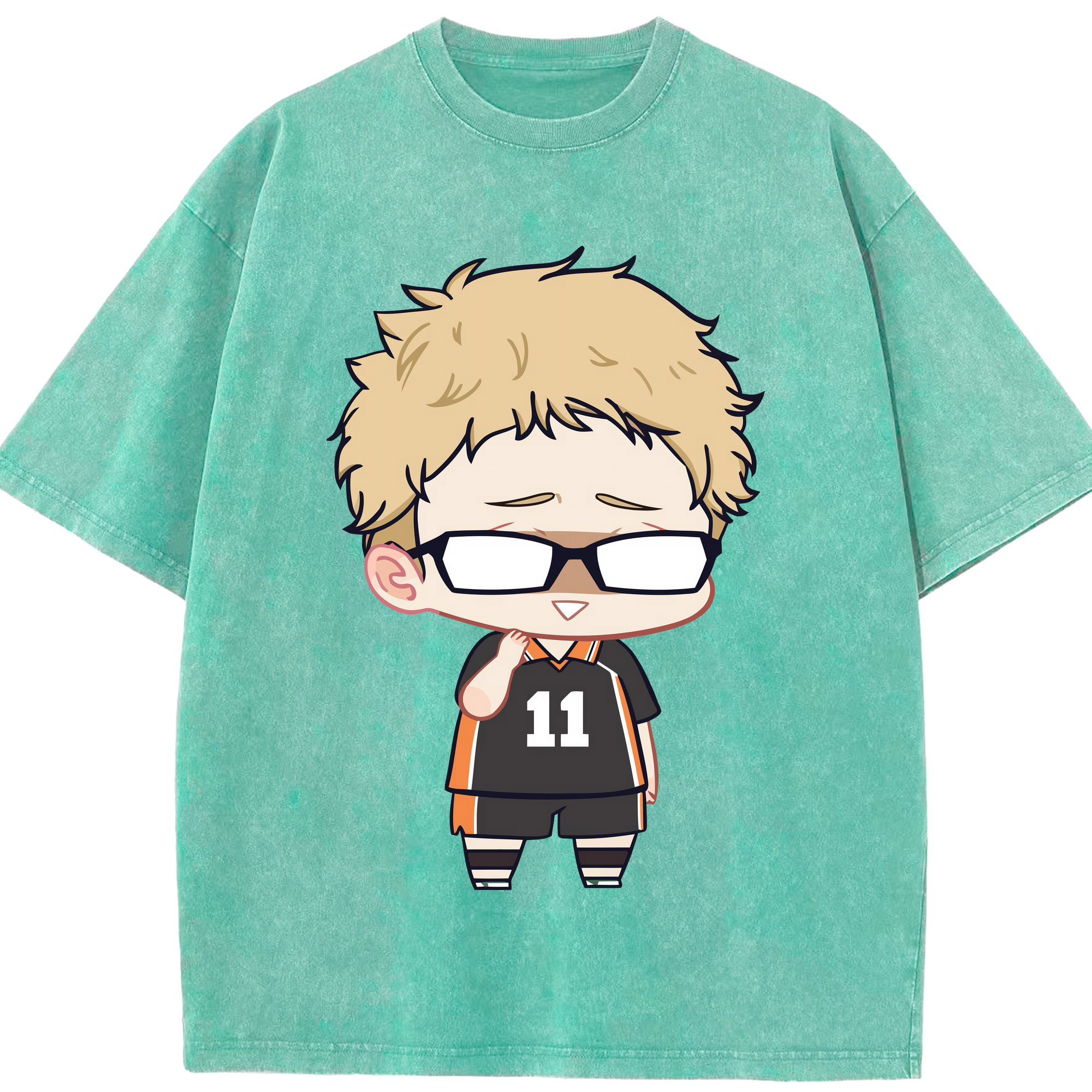 （画像用） ハイキュー!! Haikyu!! 綿100% ヴィンテージ風 半袖Tシャツ（フロントプリント）